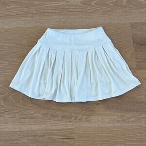 Nama Pleated Mini Skirt/ Skort Body Butter Size XS Off White